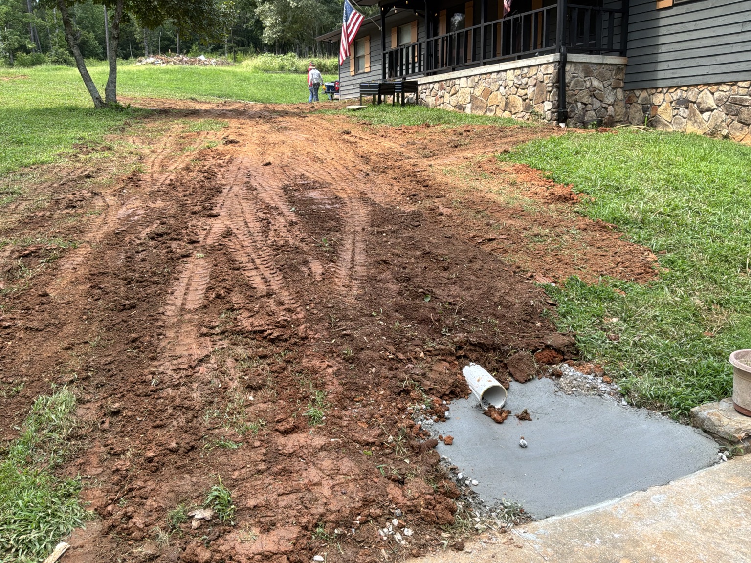 Grading and drainage work completed by JM Precision Home Services